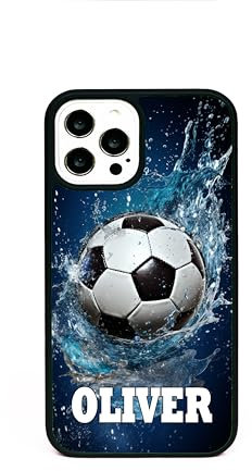 Personalised Football Water Ball Phone Case/Cover Compatible with iPhone 13 Pro Max Rubber