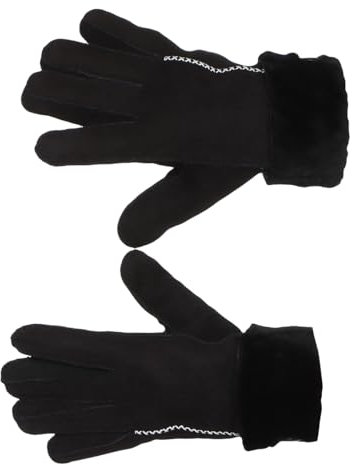 Harrys-Collection Damen Handschuh aus echtem Lammfell, Farben:schwarz, Handschuhgröße:M