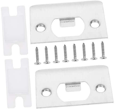 Homoyoyo 2sets Door Strike Plates Deadbolt Reinforcement Kit for Enhanced Security Easy Installation Screws for Interior and Exterior Doors