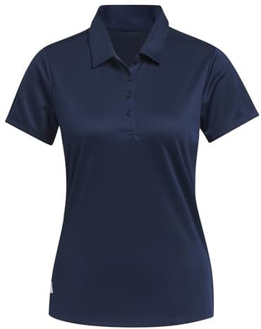 adidas Damen Women's Solid Performance Short Sleeve Polo Shirt, Collegiate Navy, M