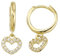 Ohrringe Creolen in Herzform in Echt 585 Gold klassische, schlichte Herz Ohrringe Ohrschmuck mit Zirkonia Steine Damen Schmuck Goldcreolen in Gelbgold inkl. Schmucketui | JC Trauringe 8519