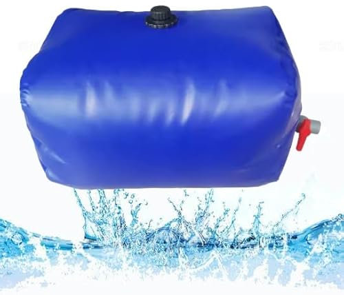 Piscinas Desmontables, Depósito De Agua For Carretilla, Exterior Bolsa De Agua Móvil con Válvula De Salida Botella De Agua Plegable PVC Resistente Reutilizable(5000L/3x2x0.85cm)