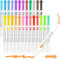Textmarker, 25 Farben Textmarker Pastell mit Zwei Spitzen, Dünnen und Breiten Spitzen Bibel Marker für Journaling, Notizen, Unterstreichen, Hervorheben, Schule und Bürobedarf