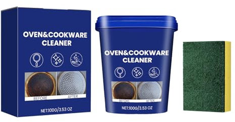 Quickly Cleans Cookware Surfaces Oven Cookware Cleaner Stainless Steel Cleaning Paste Stains From Pots Pans Purpose Cleaner Polish Household Clean IwY387 (Blue, One Size)