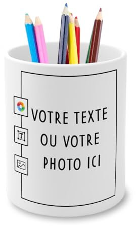Fabulous Pot à Crayon en Céramique - Personnalisable Personnalisé avec Votre et Image et Votre Texte - 325 ml