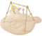 Cottonbebe 4 IN 1 Bär Spielbogen Baby, Spielmatte Babies mit Natur Holz Activity Spielbogen, 3 abnehmbaren Spielzeugen zum Greifen, für ab 0-3-6-12-36 Monaten