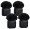 YOUSHARES DJI Mic Mini Wind Muff - 4 PCS Furry Microphone Windscreen for DJI Mic Mini Wireless Microphone to Reduce Wind Noise(Black)