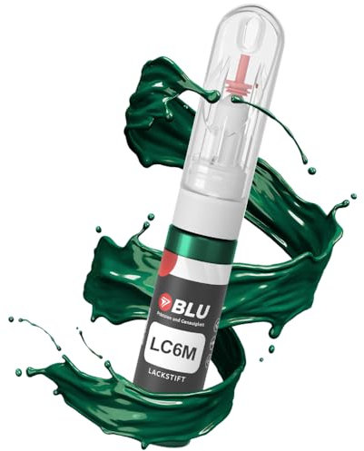 BLU Lackstift Auto kompatibel für VW LC6M Grun BRIGHTGREEN | Auto Lack Reparatur 2in1 Ausbesserungslack Pinsel + Nadel