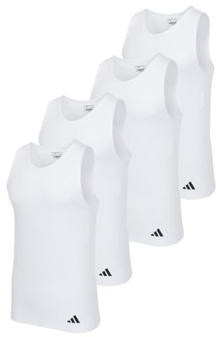 adidas Herren Tank Top Unterhemd langlebig feuchtigkeitstransportierend 4 er Pack