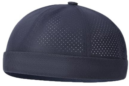 YAMEE Docker Cap Herren Sommer Mesh Leichte Atmungsaktive Matrosenmütze Unisex Waterproof, Adjustable Krempenlose Hafenmütze Casual Stilvolle