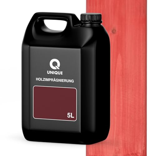 Q UNIQUE Holzimprägnierung Farbton 2in1 5L | Rosa Holzschutz für außen & innen | Wetterfest & UV-beständig | Für Zäune, Gartenmöbel, Terrassen, Holzfassaden