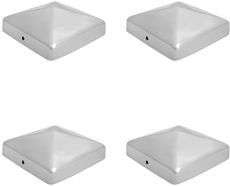 SQUARE STAINLESS STEEL A2 PYRAMID FENCE/GATE POST CAP TOP 100mm x 100mm 4 Inch