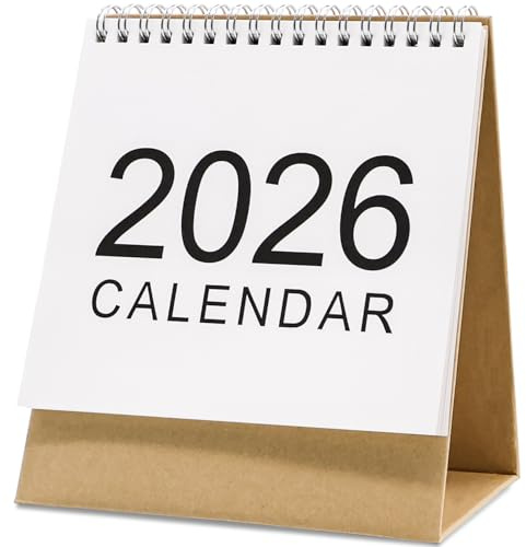 2026 Desk Calendar Mini Desktop Calendar Monthly to View Planner To Do List Small Daily Calendar Stand Up Desk Calendar