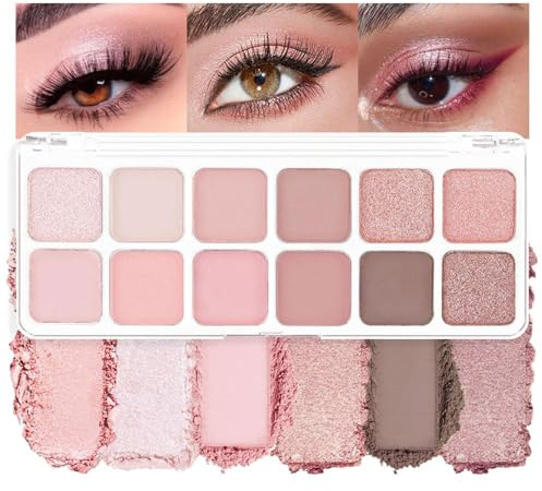 Muorruo 12-Farben-Lidschattenpalette, matte Lidschatten-Make-up-Palette, natürliche, neutrale Lidschattenpalette, langanhaltend und hochpigmentiert, werten Sie Ihr Augen-Make-up auf, 07#