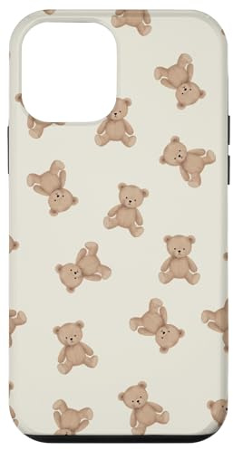 Niedliches Teddybär-Muster, kuschelig, kokett, ästhetisch Hülle für iPhone 12 mini
