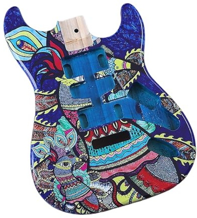 Matt Handbemalter Korpus Halbfertig DIY-E-Gitarrenkorpus Professionelles Metall Vorgefertigte Gitarrenkorpus Bausätze