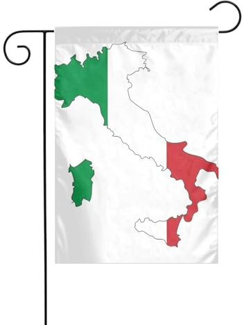 Petit drapeau italien imprimé carte de Noël drapeaux de jardin double face décoration de pelouse de Noël pour l'extérieur cour