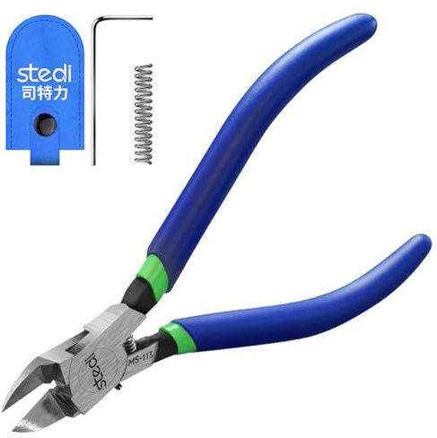 stedi Model Nipper Exclusively for 3D-printed models, Blue | Powerful Blade with Blade Case Sprue Cutter for Gundam, GK,PLA Resin-Base Parts, Military Scale Models