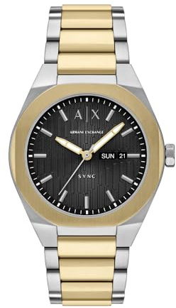 Armani Exchange Herren 42MM Zweifarbige Edelstahl Uhr, AX4298