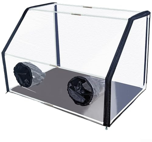 Caja de observación de crecimiento de hongos, invernadero de cultivo impermeable, caja de crecimiento transparente de propagación de hongos con ventilación de aire estática (60 x 40 x 40 cm)
