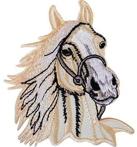 Hufeisenförmiger Aufnäher für Kleidung Jacken, T-Shirts, Taschen Pony-Reiten, bestickter Aufnäher