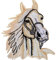 Hufeisenförmiger Aufnäher für Kleidung Jacken, T-Shirts, Taschen Pony-Reiten, bestickter Aufnäher