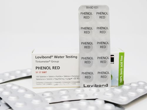 Lovibond - Phenol Red Tablets, 100 Pack, Comparator Use | Phenol Red tablets measure pH by visual comparator method; supplied in a 100-tablet pack. Suitable for pools.