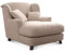 Cavadore XXL-Sessel Assado / Großer Polstersessel mit Holzfüßen und großer Sitzfläche / Inkl. 2 Zierkissen / 109 x 104 x 145 / Flachgewebe Beige