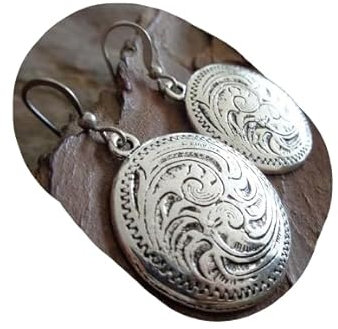 ✿ GEWÖLBTE SILBER ORNAMENTE ✿ verzierte Ohrringe