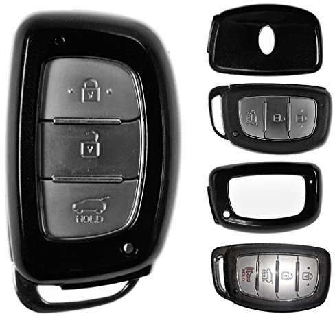 Auto Schlüssel Hülle Hartschale Cover Schwarz für Hyundai Tucson i40 i10 i20 ix35