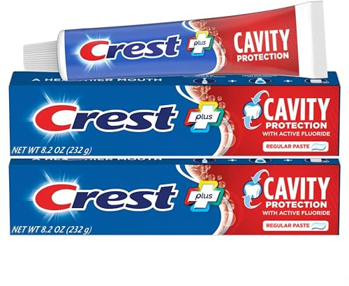 Crest Toothpaste 8.2 Ounce Cavity Protection Regular (Pack of 2)