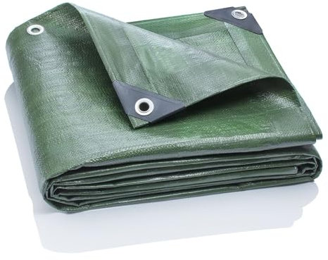 GardenMate 4x5m 140g/m² Gewebeplane Home & Garden Grün Abdeckplane Schutzplane Bootsplane