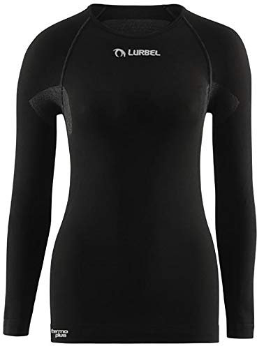 Lurbel Alaska Long Sleeves W, Camiseta térmica Mujer, Camiseta de Trekking, Ropa Interior térmica, Camiseta Manga Larga térmica. (Negro - S)