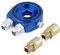 Adattatore per Piastra Sandwich Filtro Olio, M20 x 1,5 in alluminio, filtro dell'olio refrigerante, piastra per sandwich, adattatore 1/8 NPT (blue)