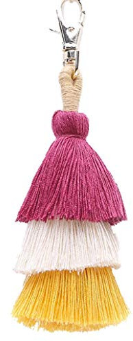 Boho Pompon Quaste Schlüsselanhänger Taschenanhänger Schlüsselanhänger Handtaschen-Anhänger Handtasche Zubehör