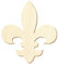 Holz Fleur-de-Lis (Wappen Lilie) - Deko Basteln 5-50cm, Größe:21cm, Pack mit:25 Stück