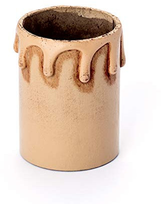 5 Stück E27 Kerzenhülse 43mm mit Tropfen ø 40mm für Fassung Kronleuchter Lüster Kerzenhülle Fassungshülse Vintage (antik)