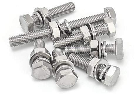 04 Edelstahl-Sechskantschraube Schraubenmutter-Set-M24*150