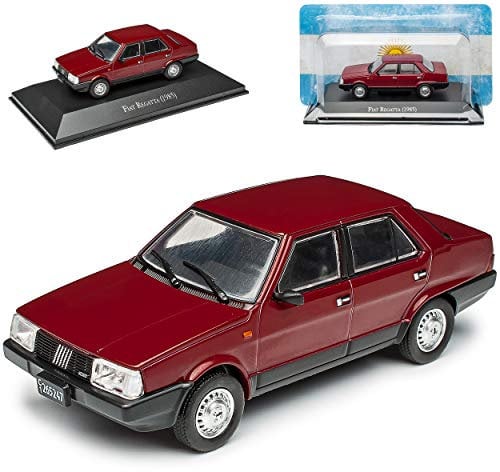 FIAT Regatta Limousine Rot Braun 1983-1990 mit Sockel 1/43 DeAgostini Modell Auto mit individiuellem Wunschkennzeichen