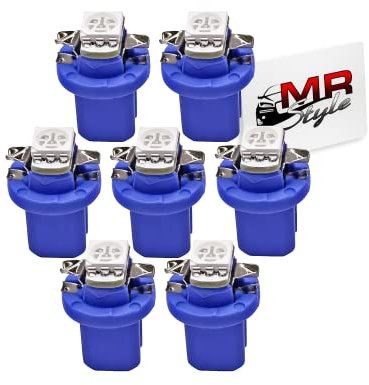 MR-Style Set Aufkleber und 7x high Power LED Tachobeleuchtung (blau) kompatibel mit Audi 80 90 100 A6 Coupe, Instrumentenbeleuchtung Umbauset