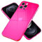 NALIA Clear Neon Cover compatible with iPhone 13 Pro Case, Transparent Colorful Bright Anti-Yellow Translucent Silicone Phonecase, Slim Shockproof Rugged Bumper Sturdy Flexible Skin, Color:Pink