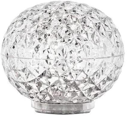 Kartell Mini Planet, Lampada da Tavolo a batteria, Cristallo, Ø 16 cm