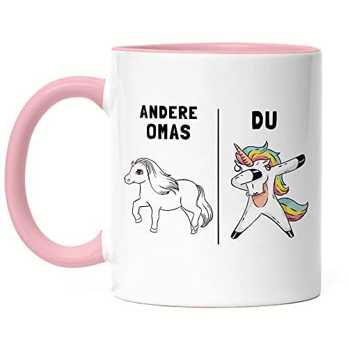 Andere Omas Du Tasse beste Oma Omi der Welt Geschenk Einhorn Lustig Geburtstag Muttertag Enkel Enkelin