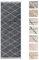 Wohnzimmer Shaggy Teppich 80 x 200 Grau Diamantmuster, Super Soft Moderner Hochflor Teppich