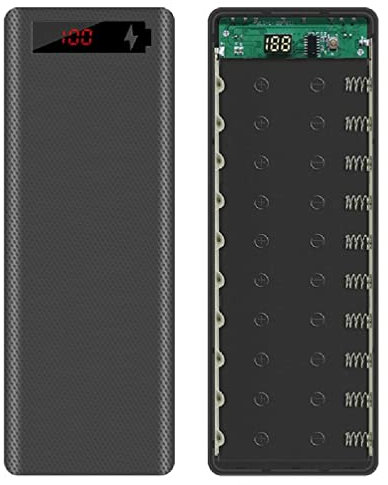L10 LCD Display DIY 10x18650 Battery Case Power Bank Shell Portable External Box Without Battery Powerbank Protector 18650 battery case silicone