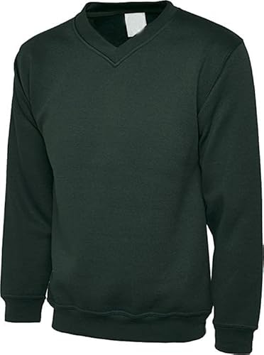 Premium Men's V-Neck Sweatshirt - Casual and Stylish - Comfortable Fit for Adults - Sizes S-XL -Mens Plain V-Neck Jumper Slim Fit Knitted Casual Long Sleeve Ideal for Everyday Wear