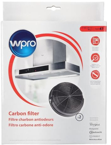 easyPART Kompatibel/Ersatz für Whirlpool 484000008784 Aktivkohlefilterset Kohlefilter rund Ø 153mm Dunstabzugshaube Bauknecht Type47 AMC023 passend auch für AEG 50292969008 Typ47 und Elica F00478