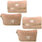 BlueHills Paquete de 2 Mini Mantas de Viaje de Felpa Suave, Esenciales para Dos en Bolsa, Vuelo, Viajes, cálidas, portátiles, Color Beige, M26