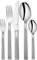 WMF Art Deco Besteck Set 12 Personen, Essbesteck 66 teilig, Hohlheftmesser, Cromargan protect Besteck poliert, glänzend, kratzbeständig, spülmaschinenfest