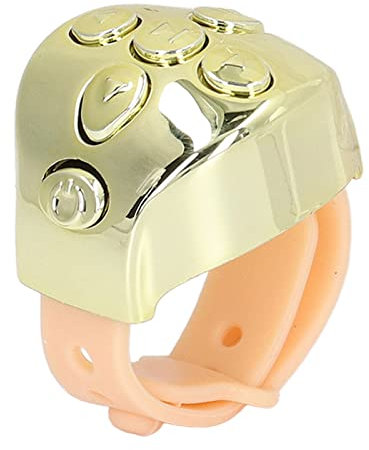 Page Turner Fernbedienung für Tiktok, Bluetooth Fernbedienung mit Scrolling Ringen, Clicker für Kamera Videoaufnahmen, Kamera Fernauslöser Selfie Taste, APP Finger Seitenwender (Gold)